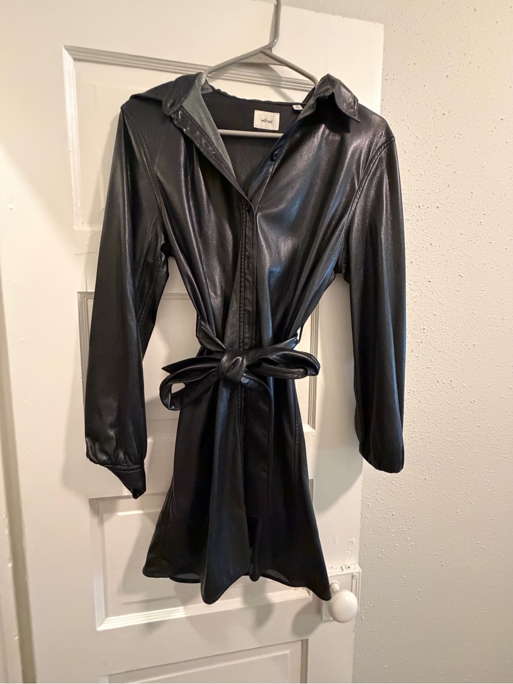 Wilfred Caroline Dress belted Vegan Leather